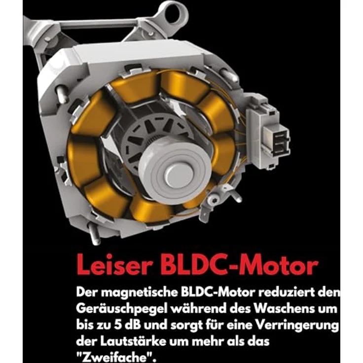 VESTEL WMI 89341 DX, Frontlader Waschmaschine mit 8 kg, 1400 U/min, Inverter-Motor, Dampf, AquaStop+Switch, Dark Inox – Bild 9