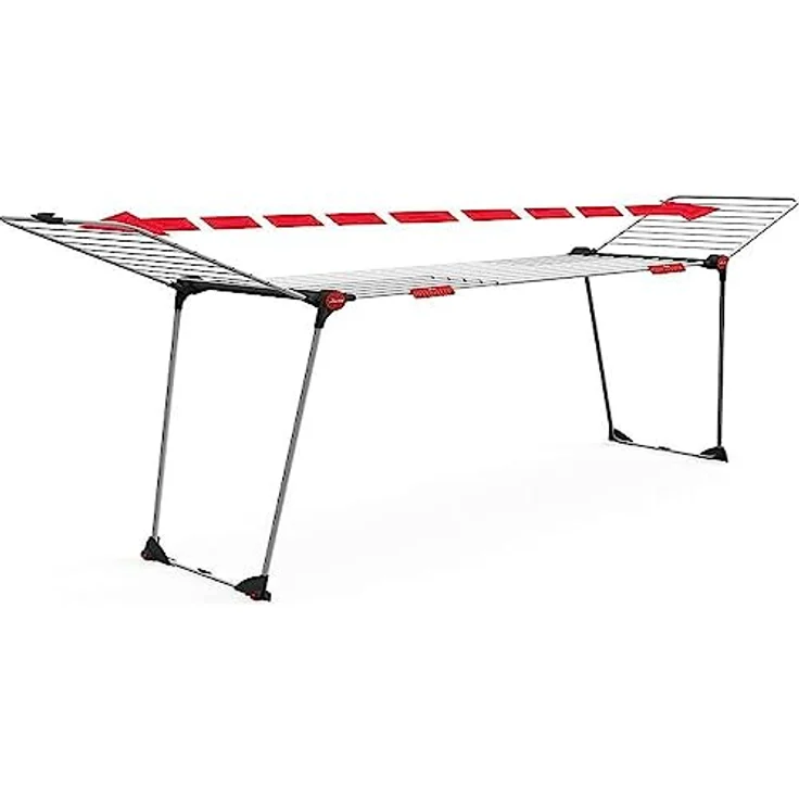 Vileda Infinity Flex Plus Wäscheständer, bis zu 2m ausziehbares Mittelteil, 30m Trockenleine, hohe Flügel mit XXL-Leinen, Eco-Verpackung – Bild 1