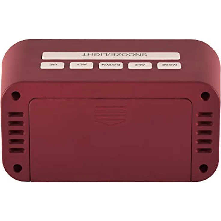 Acctim Digitaler Wecker mit Temperatur, Reflexions-Display-Technologie, rot, 59 x 100 x 48 mm, dualer Alarm mit Schlummerfunktion – Bild 4