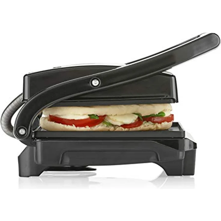 Tristar Kontaktgrill GR-2846, Sandwich Maker mit Edelstahlausführung, isolierte Handgriffe, 700 Watt, 0,7m Kabellänge, antihaftbeschichtet – Bild 5