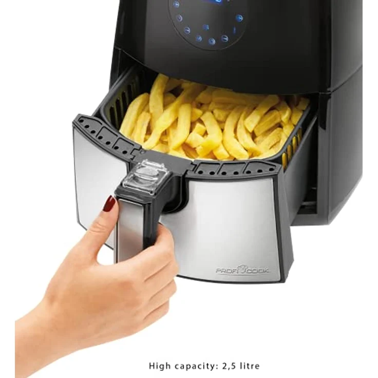 ProfiCook PC-FR 1147 H Heißluft-Fritteuse, Öl-und Fettfrei, 7 Frittierprogramme + variables Zeitprogramm – Bild 2