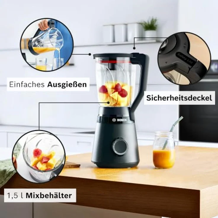 Bosch MMB4151B Standmixer, 1200 W, 1.5 L, 30000 U/Min, VitaPower, Versandkostenfrei – Bild 3