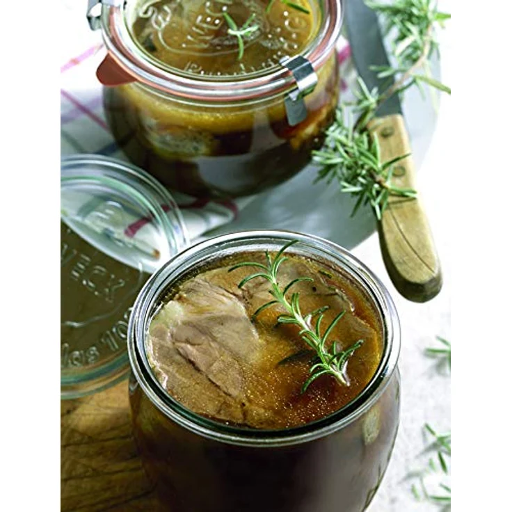 Weck Einkochgläser Tulpenform 1L, Einweckgläser, Rundrandglas mit Deckel – Bild 2