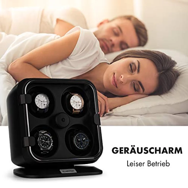 Klarstein Uhrenbeweger Clover, Automatikuhr Beweger mit vier Drehtellern und LED-Beleuchtung – Bild 8