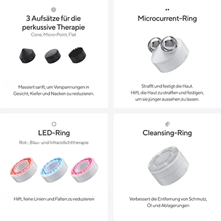 Therabody Massagegerät TheraFace PRO, All-in-One Gesichtspflege mit perkussiver Therapie – Bild 2