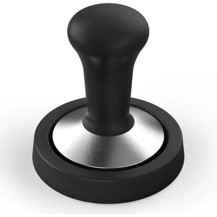 Xavax Tamping-Set 58 mm, Edelstahl mit rutschfester Tampermatte, Schwarz, Zubehör für Kaffeemaschinen – Bild 1