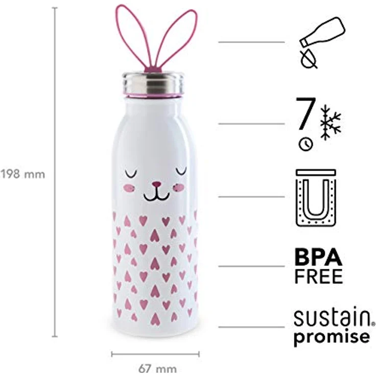ALADDIN Thermosflasche, Edelstahl, Hase, 0,43 Liter – Bild 4