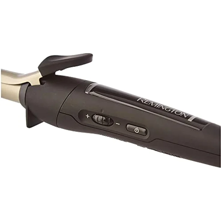 Remington Pro Spiral Curl CI5319 mit Klemme, 19 mm für definierte Ringellocken, antistatische Keramik-Turmalin-Beschichtung, integrierter Standfuß, gold – Bild 4