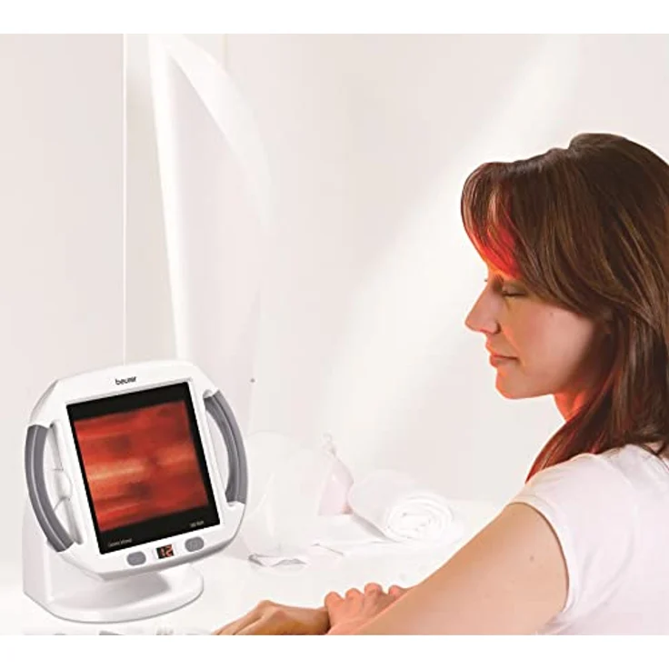 Beurer IL 50 Infrarot-Wärmestrahler, Medizinprodukt zur Behandlung von Erkältungen und Muskelverspannungen, Infrarotlampe mit 300 Watt Leistung 100% UV-Blocker und stufenlos verstellbarem Schirm – Bild 6