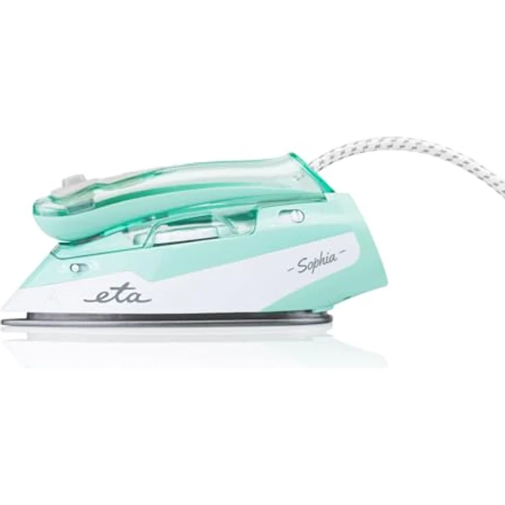 ETA Reise-Dampfbügeleisen Sophia I 1 100 W I Dampfstoß 50 g/min I Keramische Sohle I Klippbarer Griff I Duale Spannung I Leicht 710 g und Kompakt I Türkis – Bild 3
