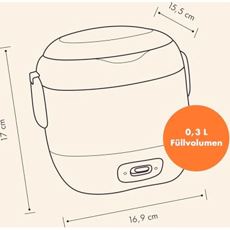Reishunger Mini Reiskocher Starter Set, 0,3 L, Schwarz, elektrischer Reiskocher für 1-2 Portionen mit 8 Reissorten – Bild 6