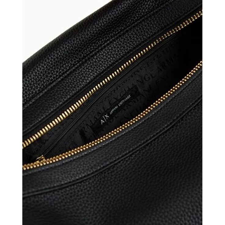 Armani Exchange Susie Schultertasche, 27 cm, Schwarz, aus robustem Polyester mit praktischen Reißverschlussfach und vielseitigem Umhängeriemen – Bild 2