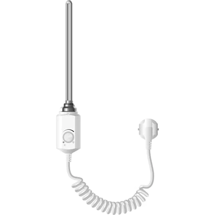 ECD Germany Heizstab 900W Weiß für Badheizkörper mit Thermostat, Elektronischer Temperaturregler und Frostschutz-Funktion – Bild 1