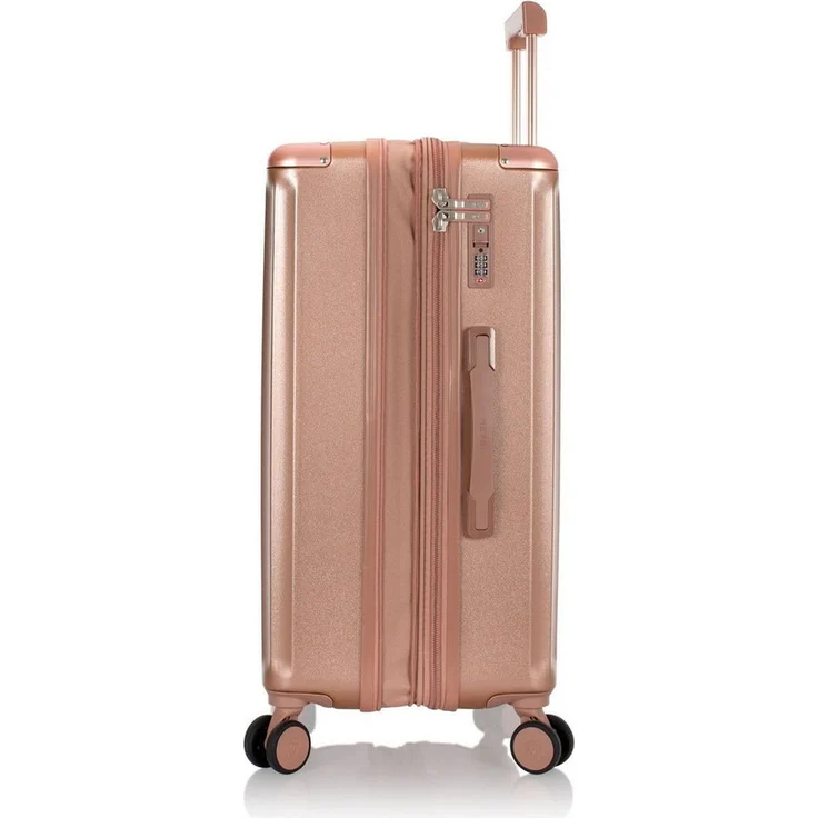 Heys Luxe Hartschalen-Trolley 26", Rose Gold, 4 Rollen, TSA-Zahlenschloss, erweiterbares Volumen 69,6 - 87 l