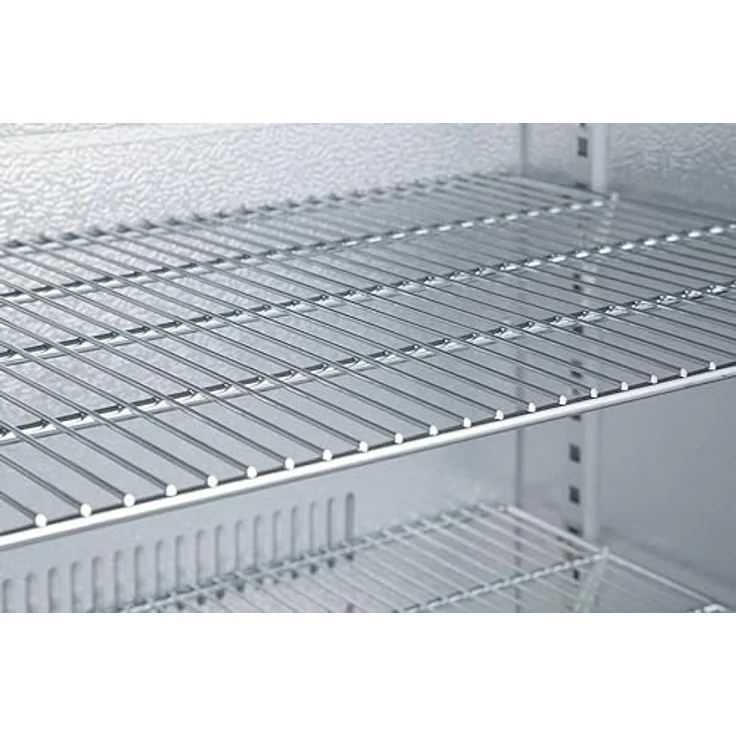 METRO Professional GBC3103 Glastür-Kühlschrank, 308 L, 3-türig, 9 verstellbare Einlegeböden, LED Beleuchtung, mit Schloss, schwarz – Bild 3