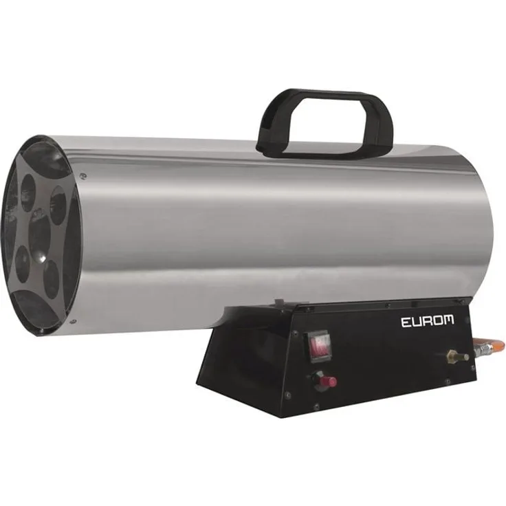 Eurom Gasheizer HKG30 DE, 30000 W (33 kW) mit 100% Wirkungsgrad, für Räume bis 350 m³, inkl. Schlauch und Regler