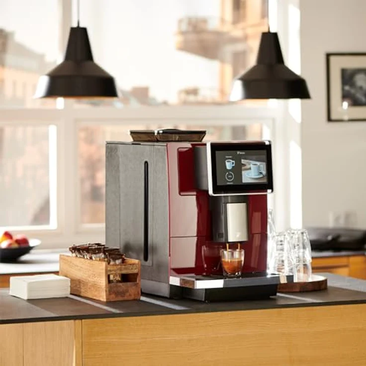 TCHIBO Office, B2B Kaffeevollautomat, 30 Tassen/Tag, integriertes Milchsystem, rot – Bild 4