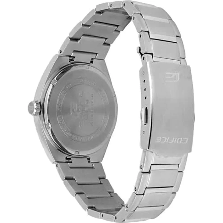 Casio EFB-109D-5AVEF, Herrenuhr im Motorsport-Stil mit analogen 3-Zeigern, silbernes Edelstahlarmband und braunem Zifferblatt, wasserdicht bis 10 bar – Bild 2