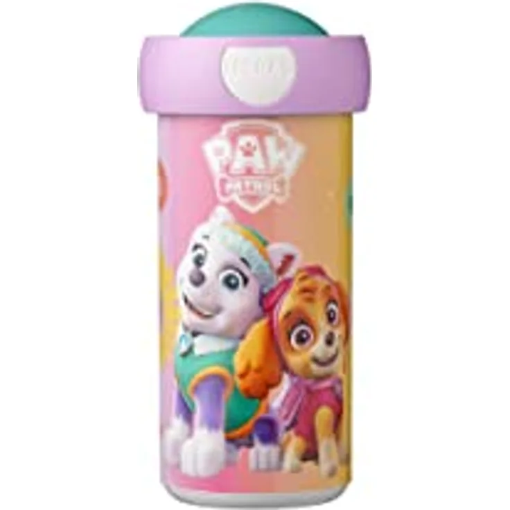 Mepal - Verschlussbecher Campus - Trinkbecher - Auslaufsicherer Wasserflasche für Kinder - Wiederverwendbarer Becher - BPA-frei & Spülmaschinenfest - 300 ml - Paw Patrol Girls