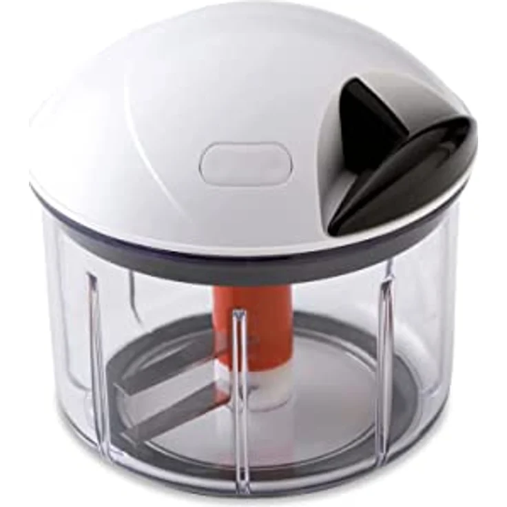 Fissler Finecut / Obst und Gemüseschneider, Multi- Zerkleinerer-manuell, Universalschneider-Küche, Zwiebel-Cutter mit Zugmechanismus (mixen, schleudern, aufbewahren), Weiß – Bild 1