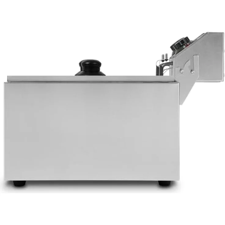VERTES FM19-FRT8-2, Professionelle Edelstahl-Friteuse 2x 8 Liter, 60-200°C, 2x 2,8 kW, Kaltzonenprinzip, leichte Reinigung – Bild 4