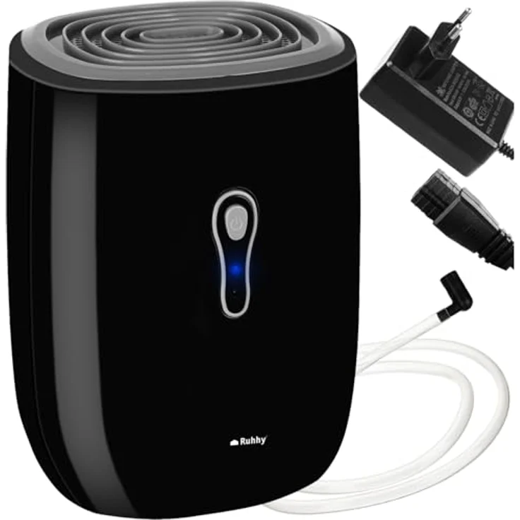 MT MALATEC Luftentfeuchter 800ml Elektrisch 16406, Geräuscharmer Raumentfeuchter in Schwarz – Bild 1
