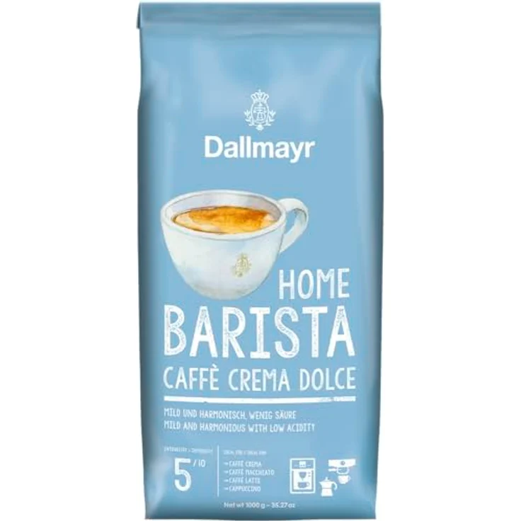Home Barista Caffè Crema Dolce Kaffeebohnen 1,0 kg – Bild 2