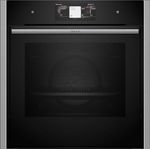 Neff B64FT33N0, N90, FullSteam Slide und Hide Dampfbackofen, 60x60cm, Edlestahl, 6.8 Zoll Full Touch TFT-Farb- und Grafikdisplay, Home Connect, Soft Opening und Close, Multipoint Bratenthermometer