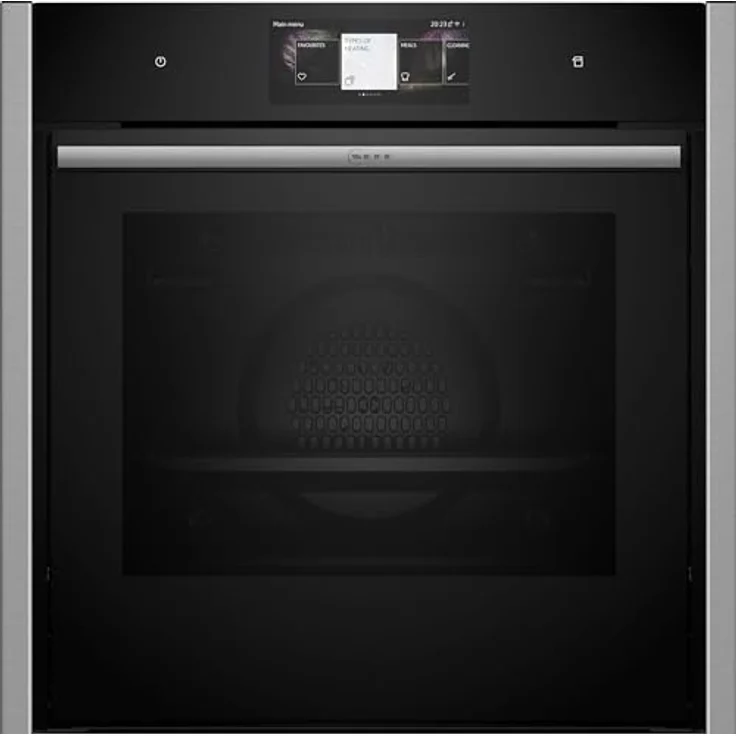 Neff B64FT33N0, N90, FullSteam Slide und Hide Dampfbackofen, 60x60cm, Edlestahl, 6.8 Zoll Full Touch TFT-Farb- und Grafikdisplay, Home Connect, Soft Opening und Close, Multipoint Bratenthermometer – Bild 1