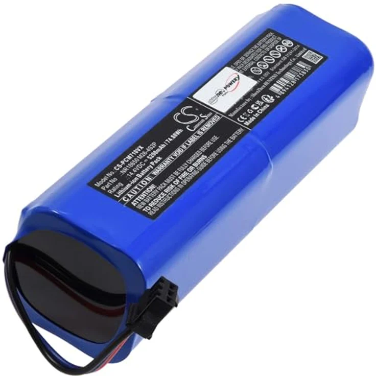 Powery Akku für Lenovo T1 Pro T1S pro, Li-Ion Staubsauger-Akku mit 5200 mAh, 14.4 V – Bild 1