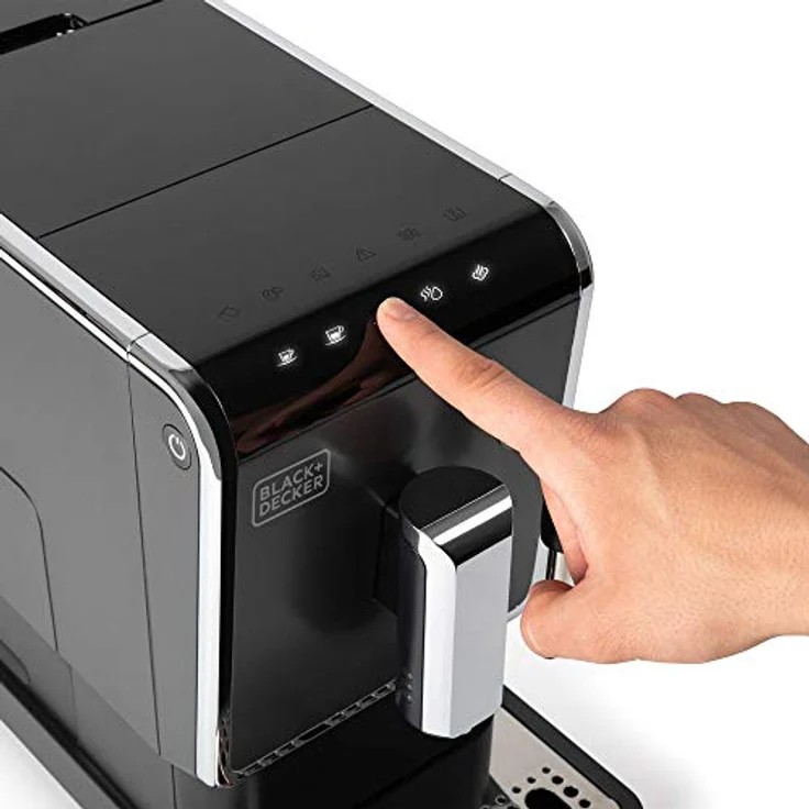 Black + Decker BXCO1470E - Kaffeevollautomat, 1.470W, Touch-Bedienfeld, anpassbare Kaffee-Optionen, abnehmbare Ausgabeeinheit, der Kaffee wird sofort gemahlen, schwarz – Bild 6