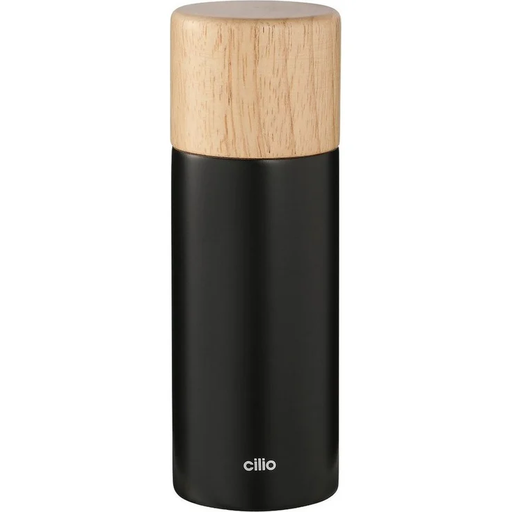 Cilio Pfeffermühle Calabria Manuell, Gewürzmühle mit Keramikmahlwerk, schwarz - Preisvergleich – Bild 1