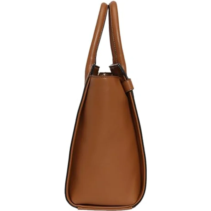 L.Credi Konstanze Handtasche, 37 cm, braunes Kunstleder mit geräumigem Hauptfach – Bild 3