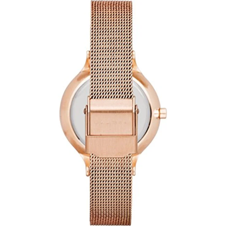 Skagen Anita Lille Damen Uhr, 30mm Quarzwerk mit Edelstahl- oder Lederarmband, Roségoldton und Weiß, wasserdicht bis 30 m – Bild 3