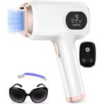 ibettertec IPL-Haarentfernungsgerät, Laser Haarentferner mit 999,999 Lichtimpulsen, 3 Funktionen (Haarentfernung, Hautverjüngung, Aknebehandlung), 9 Energiestufen, für Gesicht, Achseln, Bikinizone und Körper