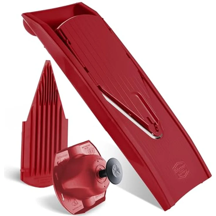 Börner Gemüsehobel V1 ClassicLine Basis Set, Kunststoff, nur zum Schneiden von Scheiben rot – Bild 10