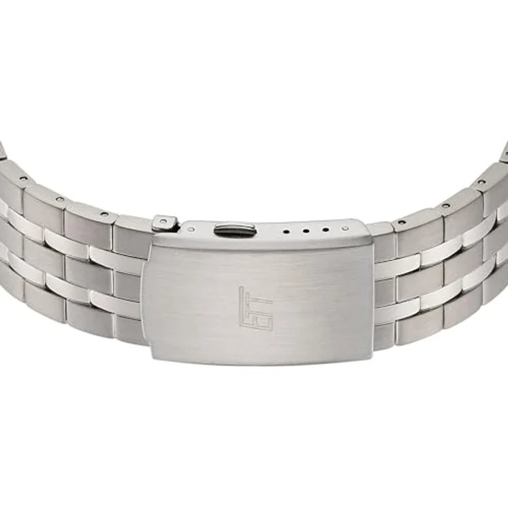ETT Eco Tech Time EGT-11720-22M, Funk Solar Herren Uhr mit Titan Armband, schwarzes Zifferblatt, wasserdicht bis 10 Bar, Weltzeit- und Stoppfunktion – Bild 3