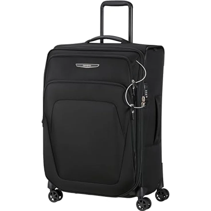Samsonite Spark SNG Eco 67 cm, Mittelgroßer Weichgepäck Koffer mit 4 Rollen, TSA Schloss, leicht & erweiterbar, Schwarz – Bild 1