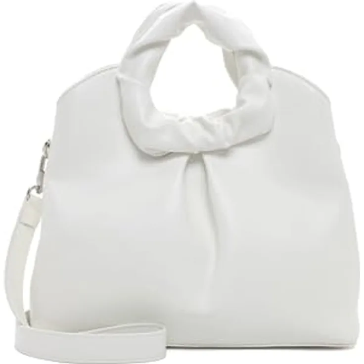 SURI FREY Shopper SFY TechBag, Damenhandtasche mit Reißverschluss und abnehmbaren Tragegriffen, weiß