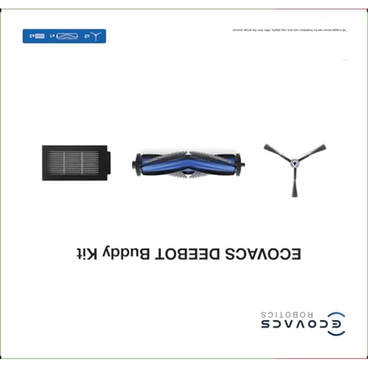 ECOVACS Standard-Servicekit für DEEBOT T50-Familie, mit 2 Seitenbürsten, Anti-Tangle Hauptbürste und 3 antibakteriellen E11-Filtern – Bild 2