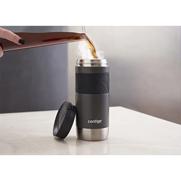 CONTIGO BYRON STAINLESS Trinkflasche, 470 ML, Edelstahl, mit Thermobecher – Bild 14