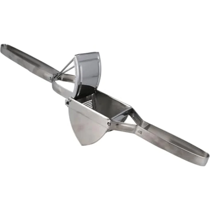 EUROHOME Kartoffelpresse in dreieckiger Form - Kartoffelbreipresse aus rostfreiem Edelstahl - Spaghettieispresse 29 x 9,5 x 13 cm - Kartoffelstampfer für einfaches Zusammendrücken - Küchenhelfer – Bild 3