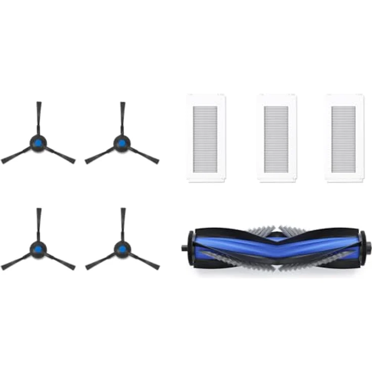 ECOVACS Standard Ersatzkit für DEEBOT N30 PRO OMNI/N30 OMNI/N20e PLUS/N20e Saugroboter, Originalzubehör mit Antibakteriellen Filtern, Anti-Verhedderungs-Hauptbürste und langlebigen Seitenbürsten – Bild 1