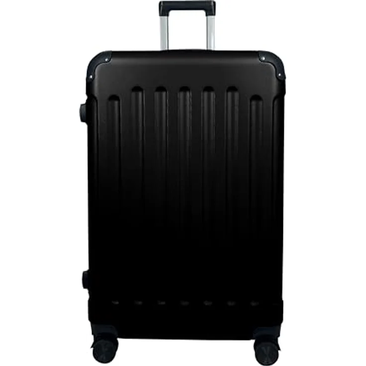 MTB Koffer Reisekoffer ABS Trolley 4 Zwillingsrollen M/L/XL oder Set, hochwertiger Hartschalenkoffer in Schwarz – Bild 3