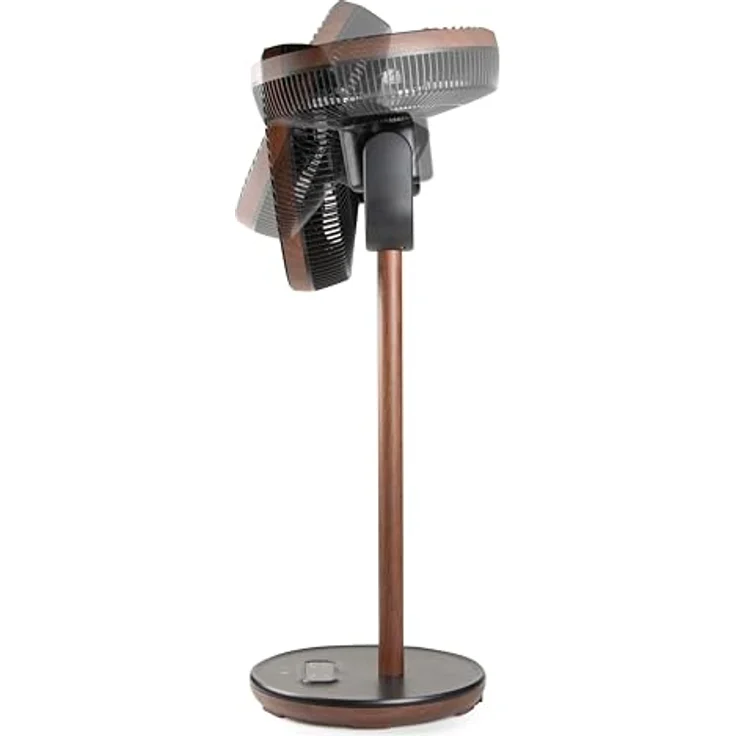 DOMO DO8155 Standventilator, DC ECO Fan mit 3D Oszillation, Fernbedienung, flüsterleise und Baby Modus, Ø 33 cm, Wood Style – Bild 5