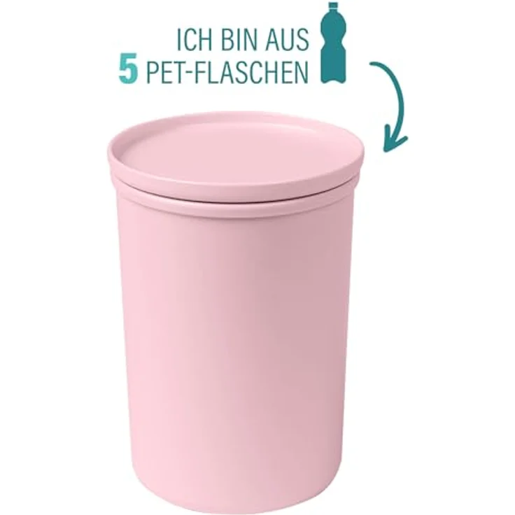 AWAVE Frischhaltedose rund 1.000 ml, luftdicht, rosé, aus recycelten PET-Flaschen, Mehrweg, lebensmitteltauglich – Bild 2