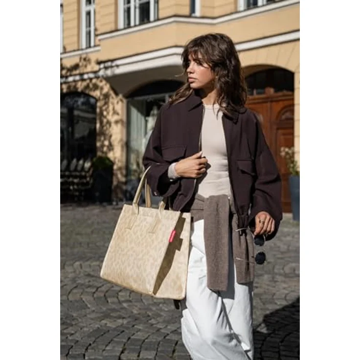 REISENTHEL® Shopper daily shopper leo vanilla, moderner Shopper mit 14 L Volumen, wasserabweisendem Polyestergewebe und 2 Tragehenkeln – Bild 9
