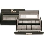 WINDROSE Uhrenbox Nappa 803107.08, Uhrenetui für max. Ø 37mm Armbanduhren, edles Design für stilvolle Uhrenaufbewahrung