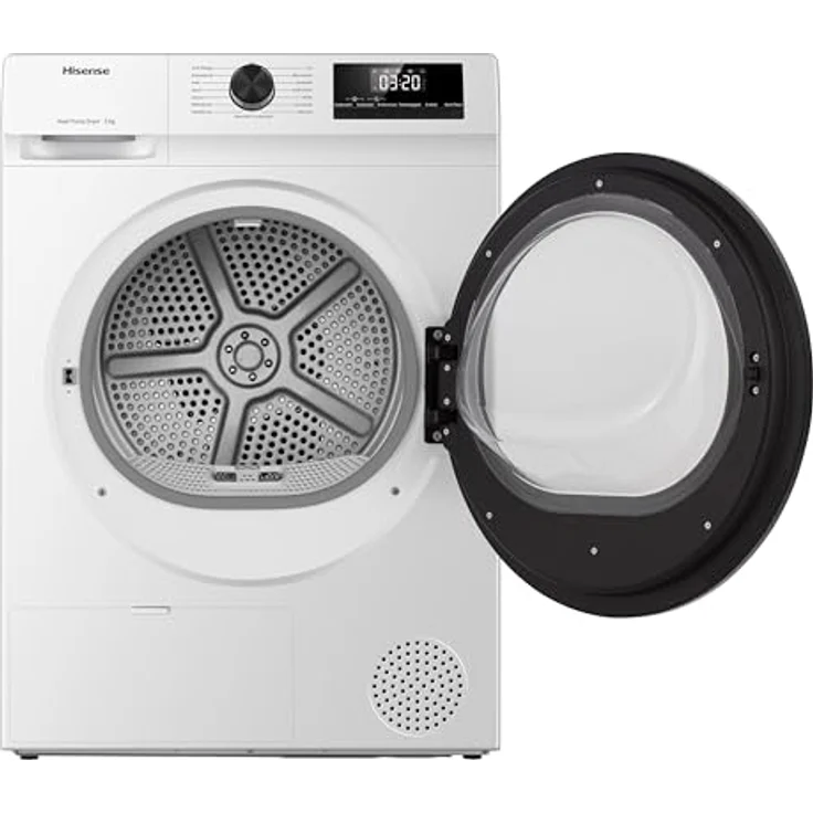 Hisense DHQE800BW2 Kondensationswäschetrockner, 8 kg Fassungsvermögen, Energieeffizienzklasse D, Hygiene- und Fein-Programme, Tür-Anschlag rechts – Bild 8