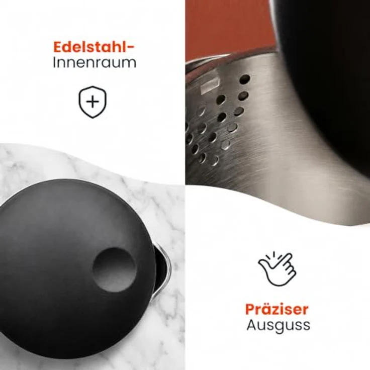 Huslog Elektrischer Wasserkocher AK-02014H, 1,7L mit Touchscreen, 2200W, präzise Temperaturregelung und Warmhaltefunktion – Bild 5
